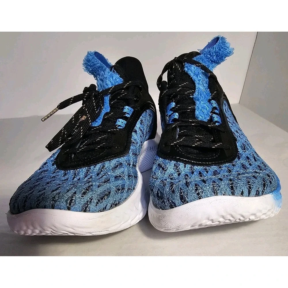 M 8 W 9.5 Under Armour Curry Flow Cookie Monster Sesame Street Sneaker Shoes EUC
